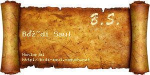 Bódi Saul névjegykártya