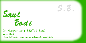 saul bodi business card